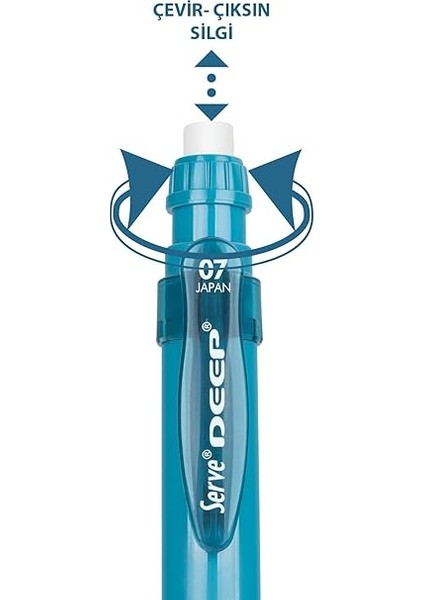 Deep Mekanık Kursun Kalem 07MM Okyanus Mavısı fiyatları