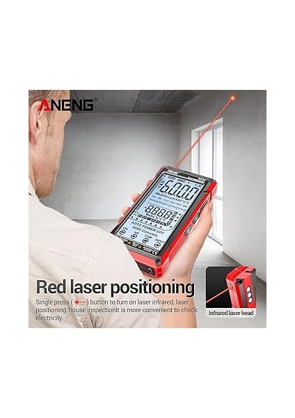 Dijital Multimetre Test Cihazı Akıllı Dokunmatik Otomatik Değişen 6000 Sayım Şarj Edilebilir Yanmayan Ohm Amp Voltmetre Dc/ac Akım Gerilim Direnci Kapasitör Frekans Sıcaklığı fiyatları