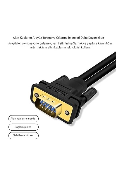 V401 VGA To 2 VGA Çoklayıcı Splitter Y Kablo fırsatları