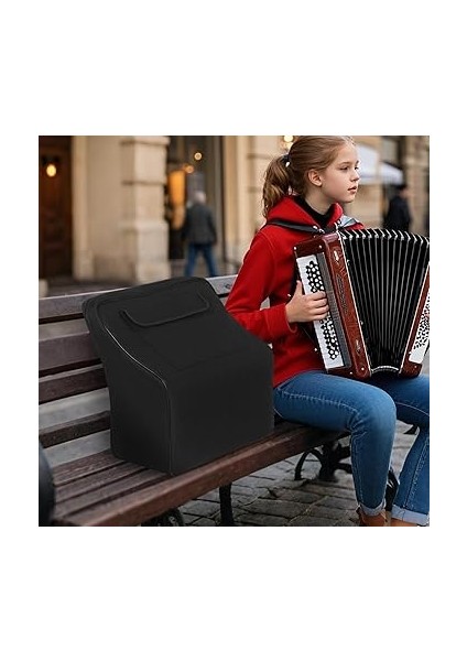 Piyano Çantası, Akordeon Çantası, Müzik Enstrümanı Sırt Çantası - Aksesuar Cepli Sırt Çantası Taşıyan Akordeon Müzisyenleri, Su Geçirmez ve Toz Geçirmez, Benzersiz Özellik, Se Référer Au modelleri