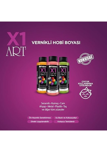 X1 Art Hobi Boyası (Zümrüt Yeşili) modelleri