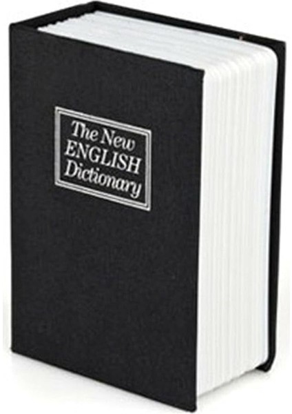 Kitap Görünümlü Kumbara Gizli Para Kasası Kitap Kumbara (Siyah, Büyük)