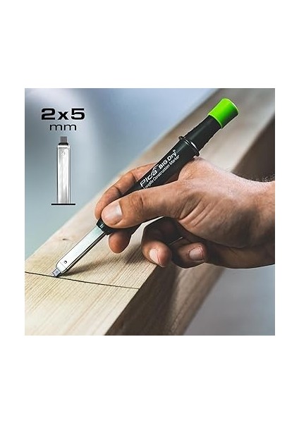 Derin Delik Işaretleme Kalemi Dry Longlife, Uzun Ömürlü Markör Kalemtıraş ve Tutma Klipsi, Özel Grafit Uç 2,8 Mm, Yeşil, Ürün No. 3030.0, 1 Adet (1'li Paket) fırsatları