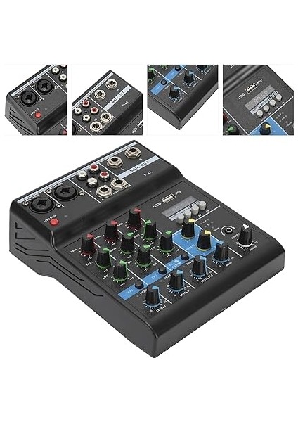 Ses Mikseri, Ses Mikseri, 4 Kanallı Ses Mikseri USB Stereo Karıştırma Konsolu Ses Kartı ile Ev Bilgisayar Sahnesi modelleri