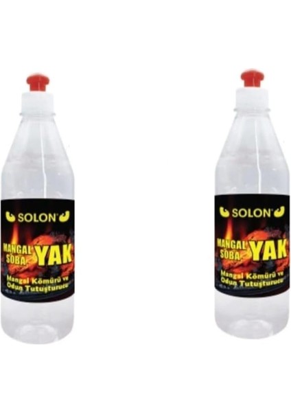 Mangal, Soba, Şömine 2 Adet Tutuşturucu Jel Yakıt. 1000 Ml. 2' Li