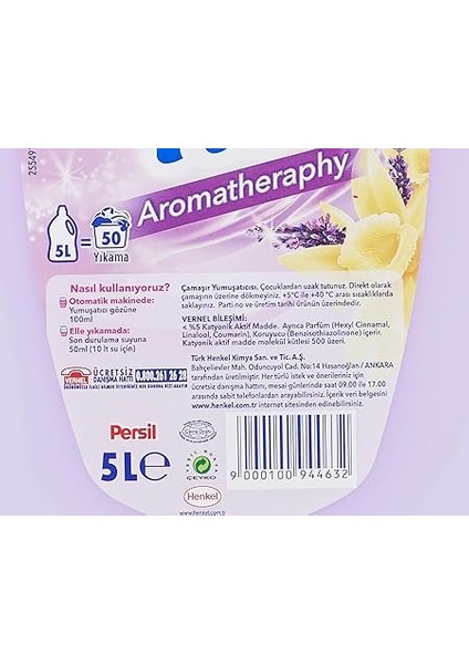 Çamaşır Yumuşatıcısı Aromatherapy Relax, 5 Litre, 50 Yıkama indirimleri