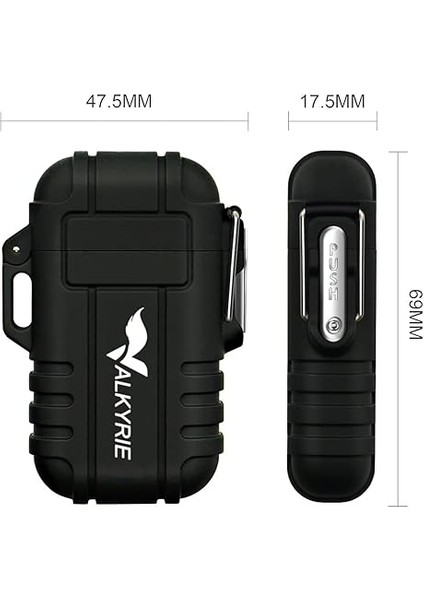 Su Geçirmez Şarjlı USB Çakmak Çift Ark Gazsız Plazma Elektrikli Alevsiz Çakmak Siyah fırsatları