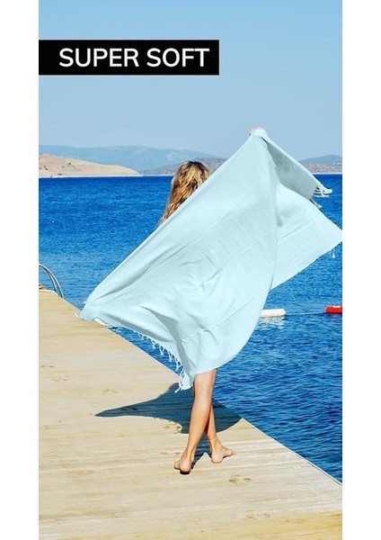 Pamuk Extra Large (90 x 180 Cm) Peştemal Plaj Havlusu, Oeko-Tex Sertifikalı, Süper Yumuşak Deniz Havlusu, Hafif, Kum Tutmaz, Yıkanmış, Hızlı Kurur(Nane) fırsatları