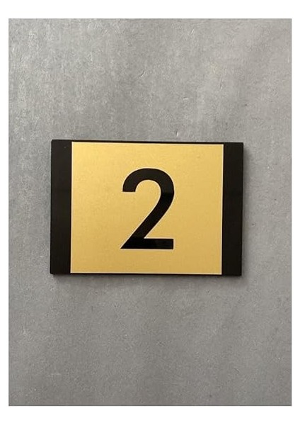 Gold Tasarım Kendinden Yapışkanlı Daire Kapı Numarası -2 fiyatları