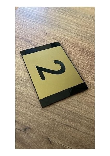 Gold Tasarım Kendinden Yapışkanlı Daire Kapı Numarası -2 modelleri