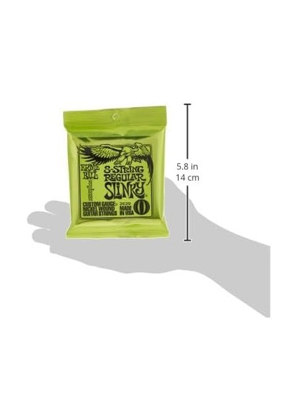 Ball Normal Slinky 8 Telli Nikel Yara Elektro Gitar Telleri, Ölçü 10-74 fırsatları