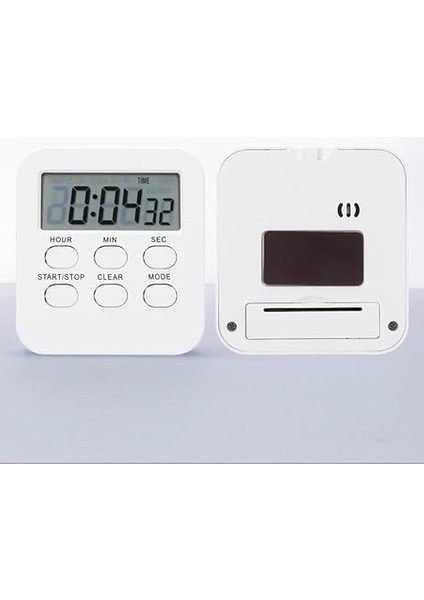 Alarmlı Dijital Öğrenci Sınav Masa Kronometresi 24 Geri Sayım Saat - 2 Alarm Kademeli (Beyaz) fırsatları