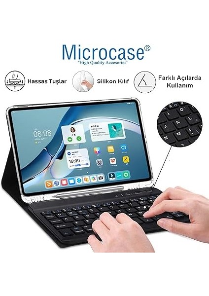 Huawei Matepad 11 2021 Bluetooth Klavyeli Kalem Koymalı Standlı Kılıf - Bkk8 indirimleri