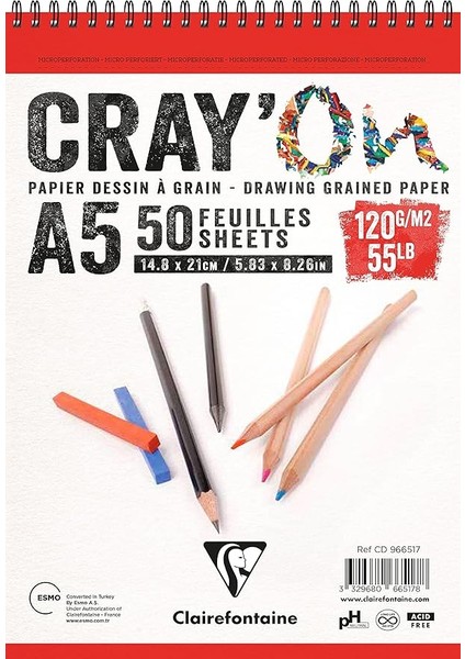 Cray'on Çizim Blok A5 120GR 50 Yapr