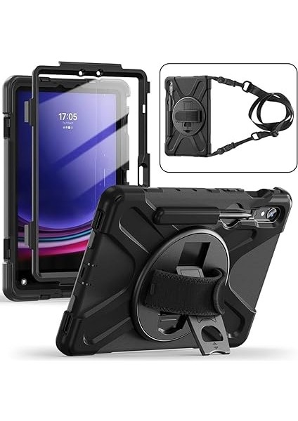 Galaxy Tab S10 Fe 10.9 Inç Tablet Kılıfı, Defender Tank Zırh, Silikon Standlı ve Askılı fırsatları