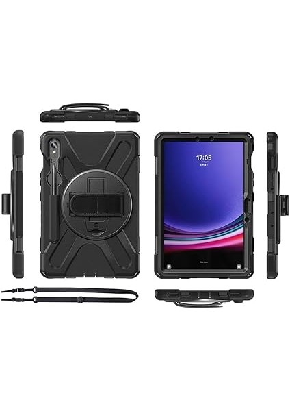 Galaxy Tab S10 Fe 10.9 Inç Tablet Kılıfı, Defender Tank Zırh, Silikon Standlı ve Askılı indirimleri