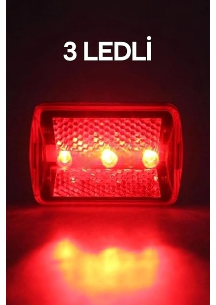 Tekli Arka Işık Pilli 300 Lümen 3 Mod Flaşörlü Bisiklet Arka Farı LED Işık Kırmızı 4445 fiyatları