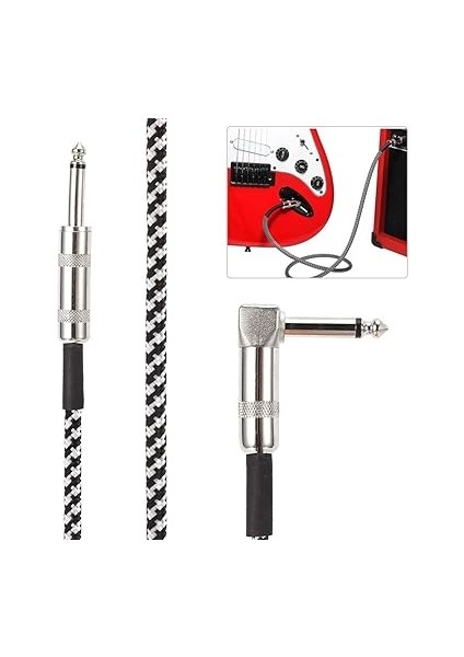 Düşük Gitar Kablosu 24AWG Ofc Çekirdek Koruma Pedal Etkisi Için Ses Koruma Bağlantısı Tel (10M / 32.8ft) modelleri