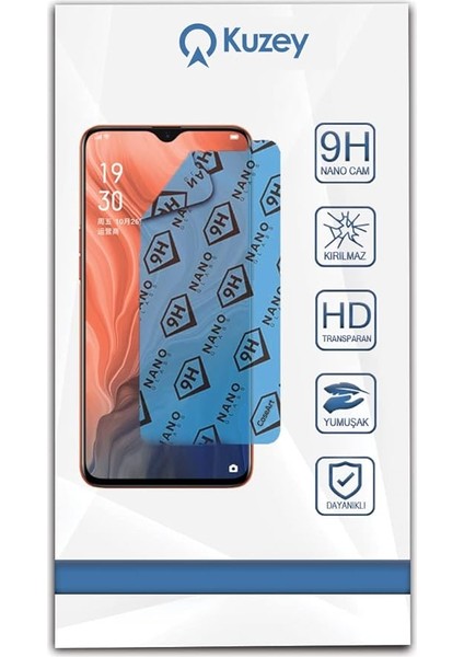 Iletişim Oppo Reno Z ile Uyumlu Nano Ekrankoruyucu Kırılmaz Esnek Cam