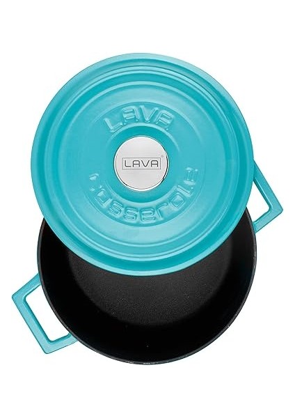 Metal Spring Serisi - Döküm Tencere, Yuvarlak, 24 Cm, Mat Emaye, Parlak Siyah Taban, Kırmızı fiyatları