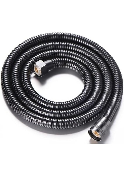 Yüksek Kaliteli Patlamaz Kopmaz Paslanmaz 150CM Duş Hortumu - Tüm Duş Başlıklarıyla Uyumludur (G1/2) (Siyah)