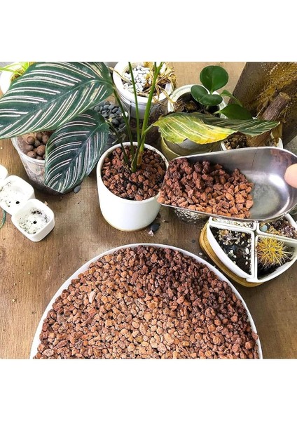 Kırmızı Pomza Taşı 3-8 mm 25 kg Volkanik Cürüf Ponza Lav Kırığı Lav Taşı