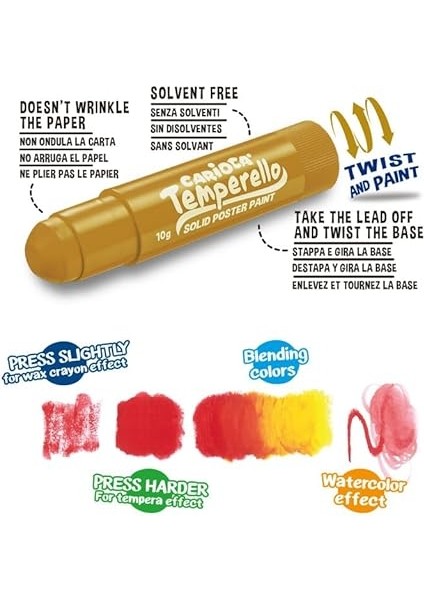 Temperello Stick Poster Boyama Kalemi Metalik 6'li fırsatları