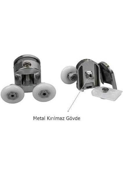Duşakabin Tekerleği Cam Kabin Tekeri Rulman Metal Gövdeli 8 Li Set Teker Çapı 22 mm modelleri