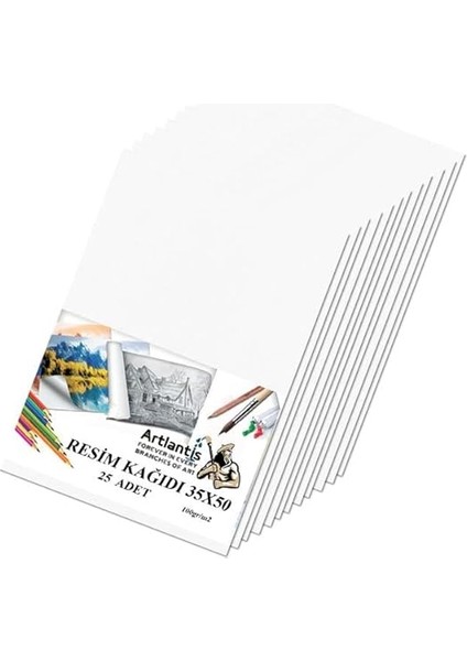 Kağıdı 35X50 25 Li 100 gr 1 Paket 35 * 50 Resim Kartonu fiyatları