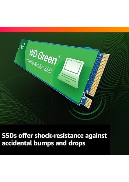 Digital 250GB Wd Yeşil SN350 Nvme Dahili SSD Katı Hal Sürücüsü - Gen3 Pcıe, M.2 2280, 2.400 Mb/s'ye Kadar - WDS250G2G0C indirimleri