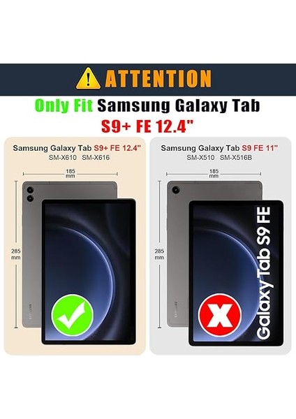 Samsung Galaxy Tab S9 Fe Plus/s9 PLUS/S10 Plus 12,4 Inç Tablet SM-X610/SM-X616 ile Uyumlu, Kalem Tutuculu, Otomatik Uyanma/uyuma fiyatları