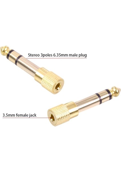 4458 6.3 mm Erkek To 3.5 mm Dişi Çevirici Dönüştürücü Jack Adaptörü fiyatları