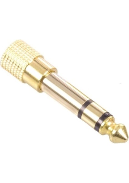 4458 6.3 mm Erkek To 3.5 mm Dişi Çevirici Dönüştürücü Jack Adaptörü fırsatları