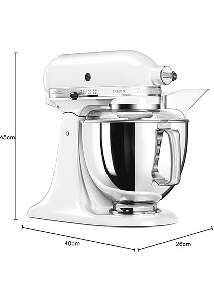 Artisan 4, 8 L Stand Mikser 5KSM175PS White-Ewh modelleri