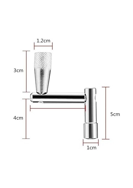 4 Adet Davul Anahtarı, Davul Akort Anahtarı, Davulcular Için Akort Anahtarı, Davul, Vurmalı Çalgı, Perküsyon Enstrümanları 1-Z ve 3 T Anahtar, Gümüş modelleri