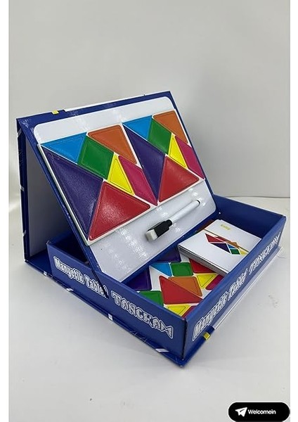 Tangram Manyetik Tabletli Silinebilir Kalemli 96 Parça Eğitici Tangram Semboller Seti Yazı Tahtalı fırsatları