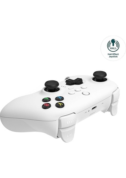 Ultimate Hall Effect 2.4g Controller ve Şarj Dock - Beyaz Windows, Android Pc Ipad Uyumlu modelleri