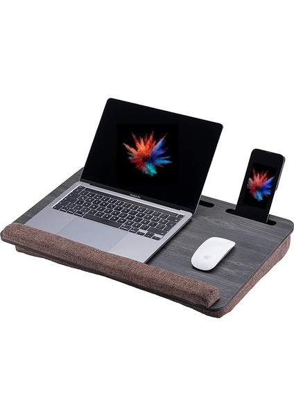 Wood - LS021 Minderli 15,6" ve 17,3" Laptop Sehpası