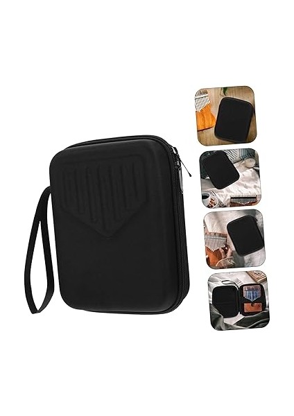 Konser Çantası Depolama Çantası Eva Kalimba Çantası Kalimba Saklama Kabı Pratik Kalimba Çantası Kalimba Saklama Kutusu Müzik Aleti Çantası Parmak Piyano Çantası Siyah modelleri