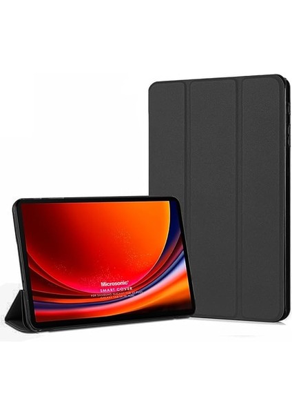 Samsung Galaxy Tab S10 Plus X820 Kılıf Slim Translucent Back Smart Cover Siyah [galaxy Tab S10 Plus X820 ile Uyumlu Kılıf - Siyah]