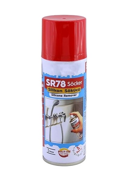 SR78 Silikon Sökücü Yapışkan Etiket Temizleyici Boya Küf Mantar Pas Temizleyici Sprey 200 ml