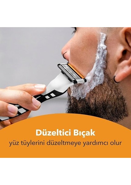 Hybrid 5 Flex 4'lü Yedek Tıraş Bıçağı Kartuşu (5 Bıçak), 5 Nano Teknolojik Titanyum Bıçak, E Vitamini ile Zenginleştirilmiş Geniş Kayganlaştırıcı Bant fırsatları