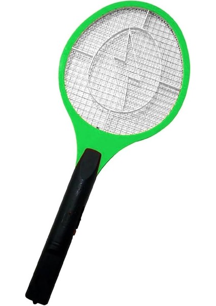 Şarjlı Sinek Öldürücü Raket, Elektrikli Sinek Raketi, Sivrisinek Kovucu Öldürücü Raket (Yeşil)