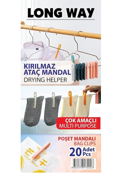 Way Paket, Poşet Mandalı,rüzgar Geçirmez Ataç Mandal Kırılmaz Iz Bırakmaz Çamaşır Mandalı fiyatları