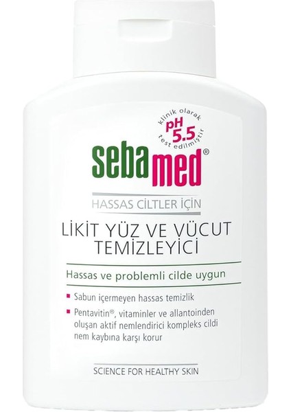 Hassas Ciltler Için Pentavitin Nemlendirici Etkili Yüz ve Vücut Temizleme Jeli 200 ml