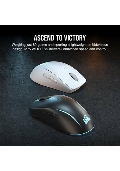 M75 Kablosuz Rgb Hafif Fps Oyun Faresi – 26.000 Dpı – Değiştirilebilir Yan Tuşlar – Icue Uyumlu – Pc – Beyaz fırsatları