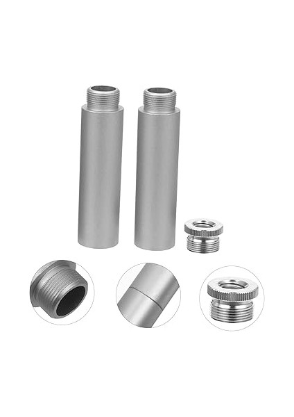 1 Takım Mikrofon Uzatma Tüpü Masa Standları Için Uzatma Çubuğu Masa Standı Için Uzatma Çubuğu Masa Için Mikrofon Standı Uzatması Alüminyum Alaşım Silver fırsatları