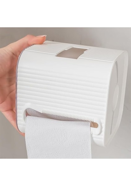 Yapışkanlı Banyo Tuvalet Kağıtlığı Wc Peçetelik Kağıtlık Tutucu Tuvalet Kağıt Organizeri (Beyaz) indirimleri