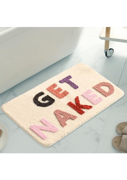 Get Naked Banyo Paspası Paspas Kaymaz Lüks Kaymaz Banyo Paspası Mikrofiber Dokulu – Emici Banyo Halısı Banyo, Oturma Odası, Yatak Odası Için