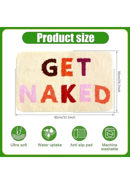 Get Naked Banyo Paspası Paspas Kaymaz Lüks Kaymaz Banyo Paspası Mikrofiber Dokulu – Emici Banyo Halısı Banyo, Oturma Odası, Yatak Odası Için fiyatları